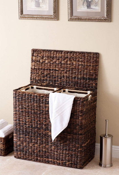Extra large split gift basket with lining