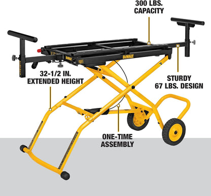 DEWALT Miter Saw Stand With Wheels (DWX726), Yellow