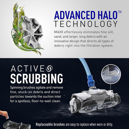 Premium Suction-Side Automatic Pool Cleaner for All In-Ground Pool Surfaces, Smart Navigation, Energy Efficient, Halo Technology for Easy Debris Removal