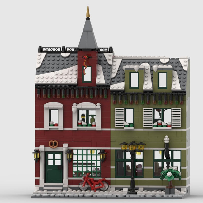 Christmas Country Church Building Kit, MOC-147549 Winter Modular Building Blocks Christmas House Building Block Building Toy (1769 Pieces)