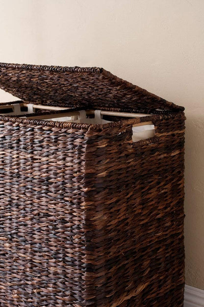 Extra large split gift basket with lining