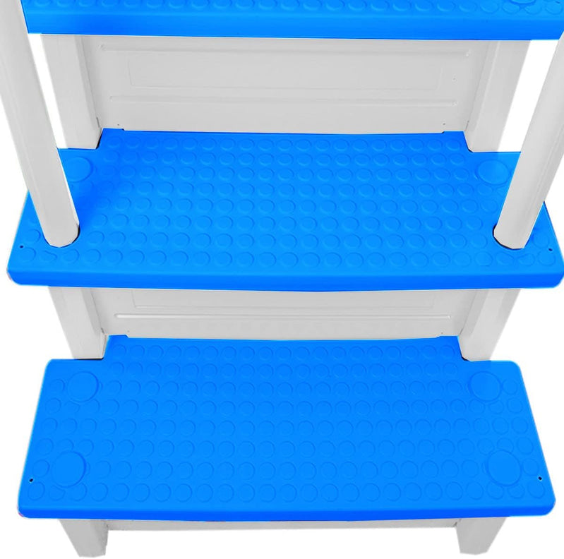 Select Anti-Slip in-Pool Steps | Gray | for Above Ground Swimming Pools | Can Mount to Decks 48" to 54" H | Safety Stairs Capacity Up to 300 lbs