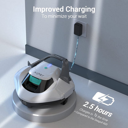 Cordless Robotic Pool Cleaner, Pool Vacuum with Dual-Drive Motors