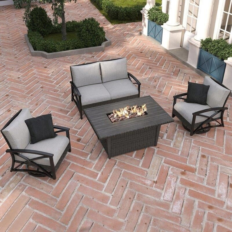 Martha Stewart Metal 4 - Person Seating Group with Cushions