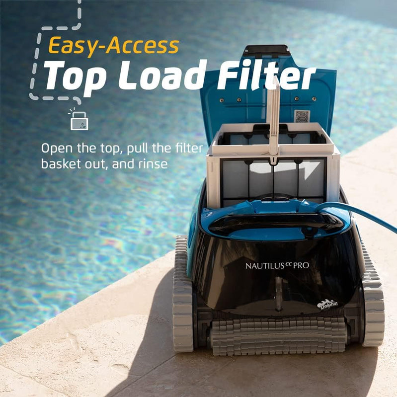Dolphin Nautilus CC Robotic Pool Vacuum Cleaner All Pools up to 33 FT - Wall Climbing Scrubber Brush