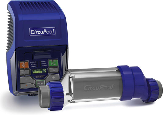 Complete Salt Water Chlorination System for Swimming Pools | Titanium Cell & 7 Year Manufacturer Warranty | No DIY Install Penalty.