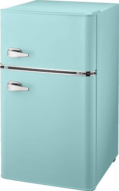 3.1 Cu. ft. Retro Mini Fridge with Top Freezer – Cool Mint