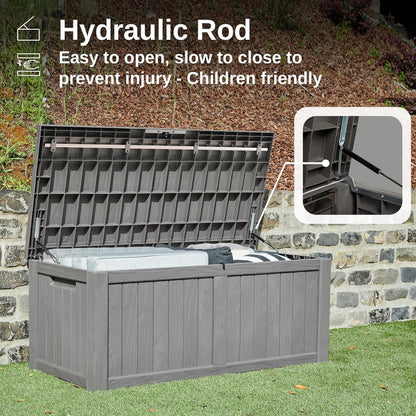 230 Gallon Deck Box, Outdoor Storage Box with Padlock