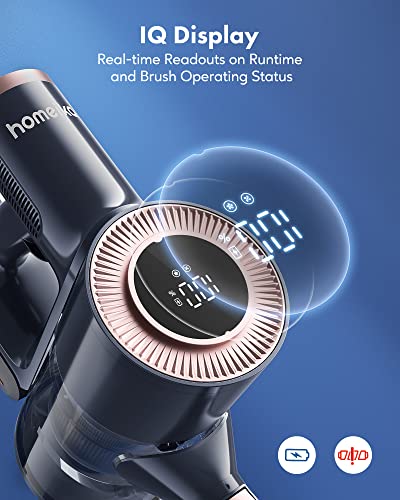 Homeika Cordless Vacuum Cleaner, 20Kpa Powerful Suction Vacuum with LED Display