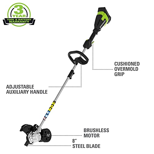 40V 8" Brushless Edger, 4.0Ah USB Battery and Charger Included