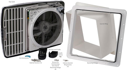 Air 00-07500K MaxxFan Deluxe with Remote - Smoke, Black