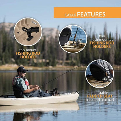 Lifetime 90806 Tamarack Angler 100 Fishing Kayak C 2 Pack (Paddles Included)