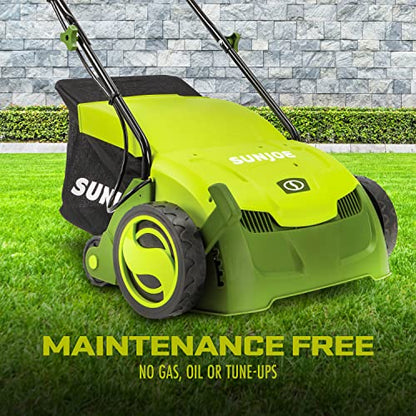 12-Amp 13-Inch Electric Dethatcher and Scarifier w/Removeable 8-Gallon Collection Bag