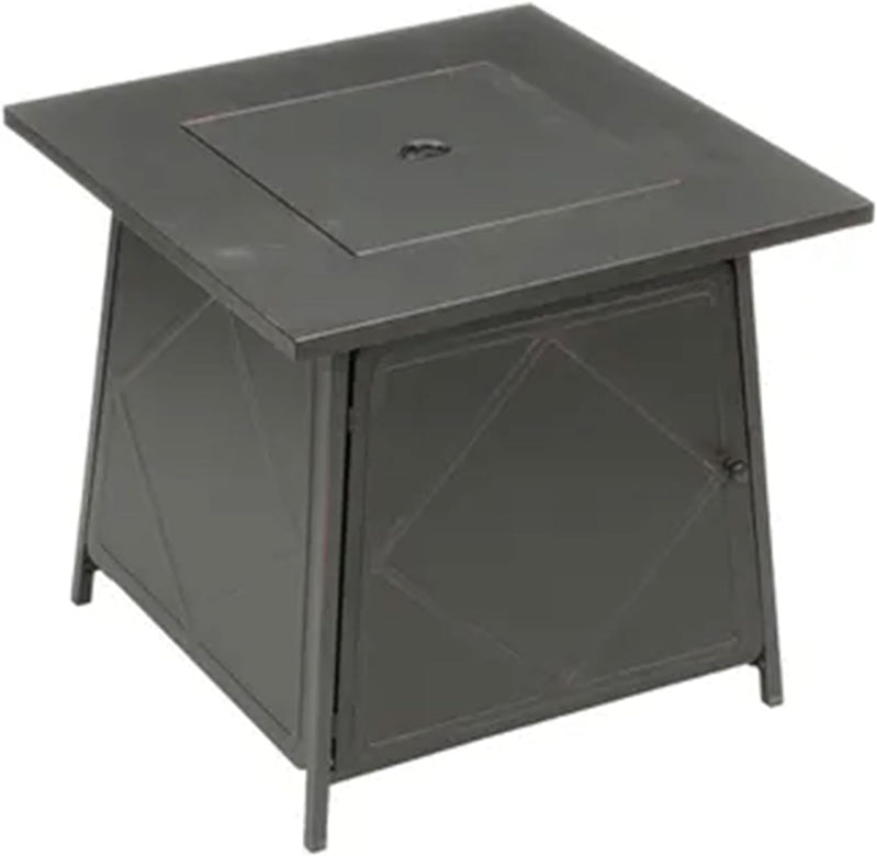 Four Seasons Patio Dual Heat 50,000 BTU Square Gas Fire Pit