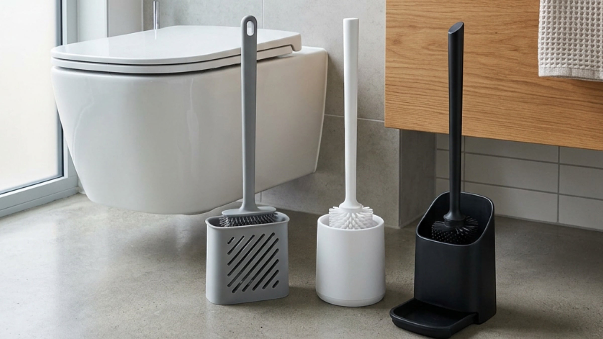 Lyvr Silicone Toilet Brushes with Holders